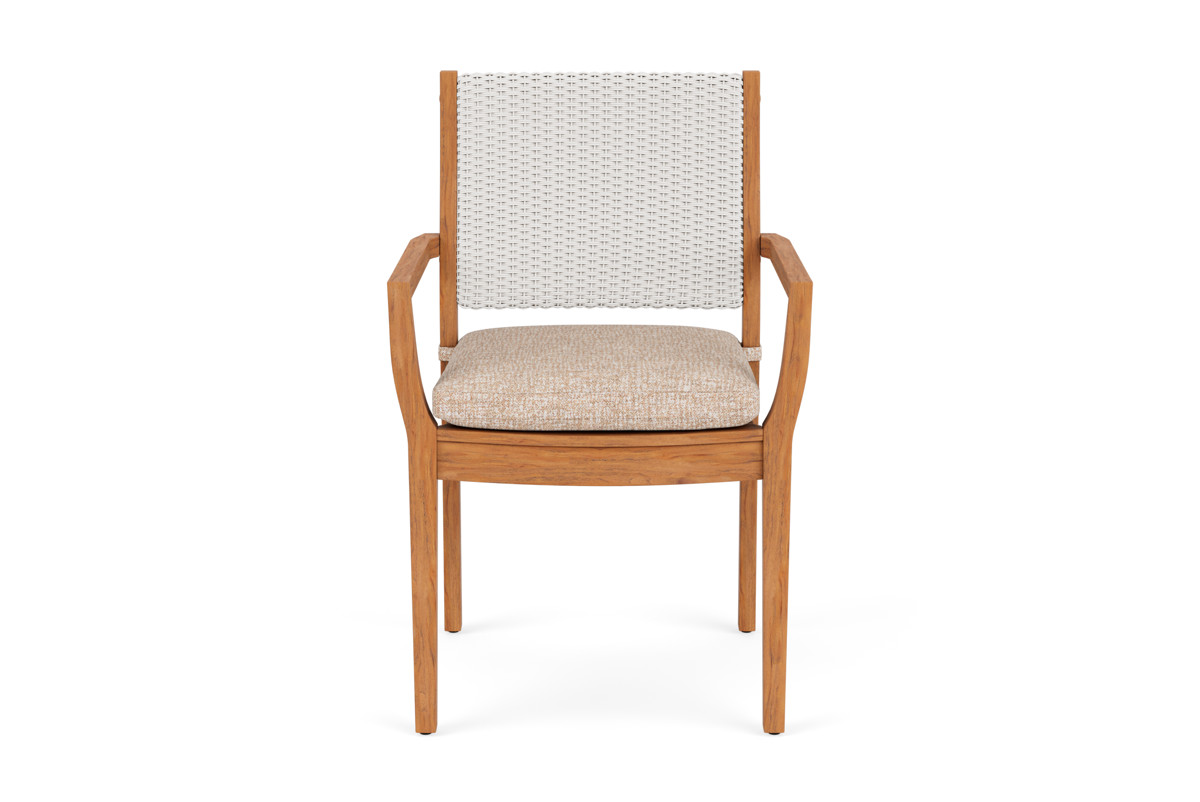 Loom Back Teak Dining Armchair