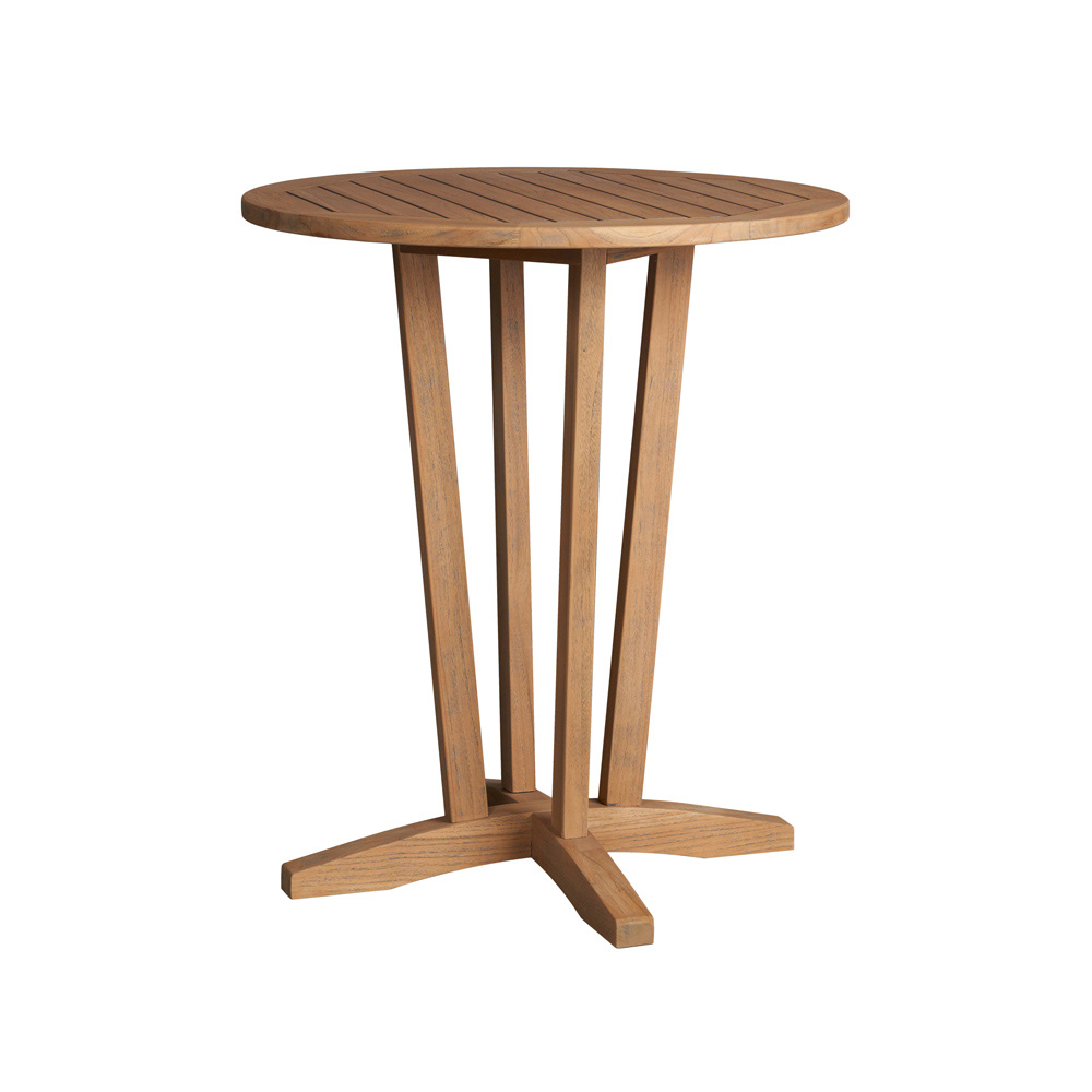 Teak 30” Round Bar Table