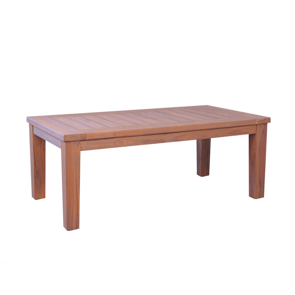 Teak 45” Rectangular Tapered Leg Cocktail Table