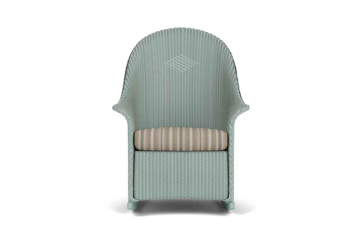 Lloyd Loom High Back Porch Rocker