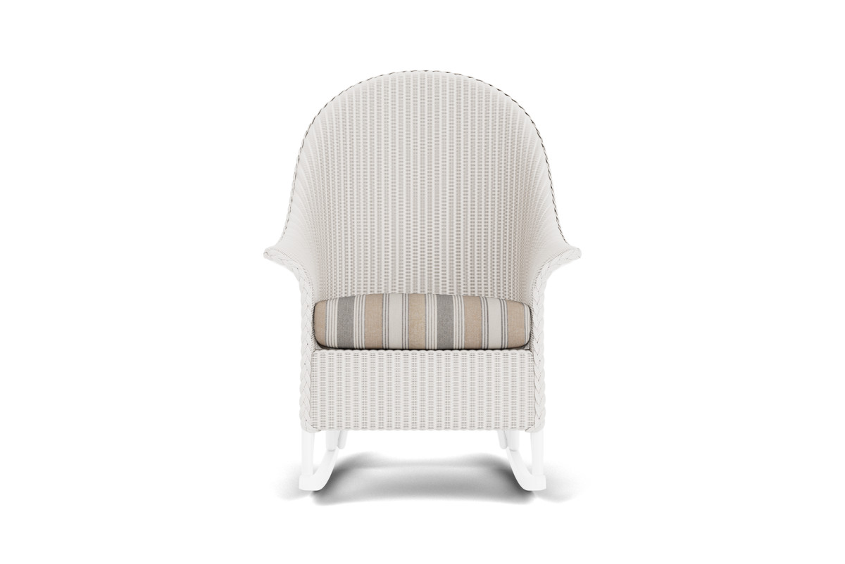 Lloyd Loom High Back Porch Rocker
