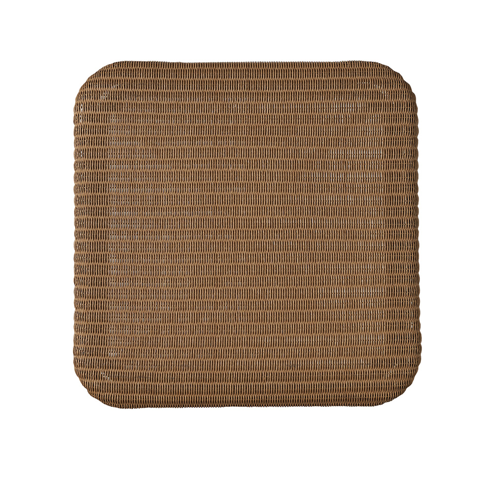 Lloyd Loom 22” Square End Table with lay-on glass