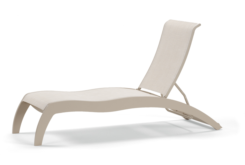 Stacking Armless Chaise w/ Wheels