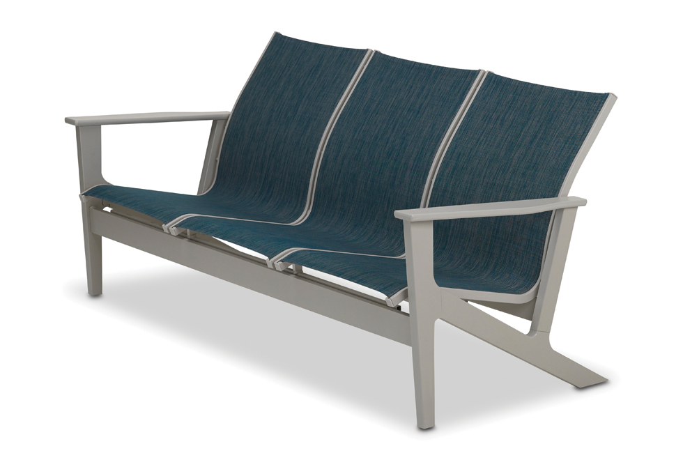 Chat Height Three-Seat Sofa w/ Polymer Arms