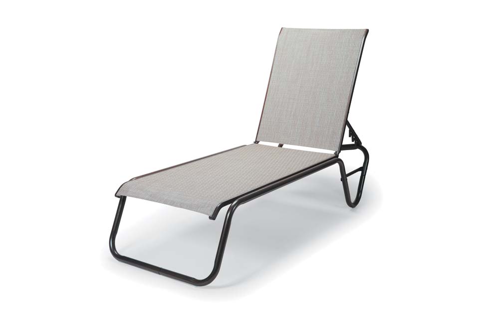 Four Position Stacking Armless Lay Flat Chaise