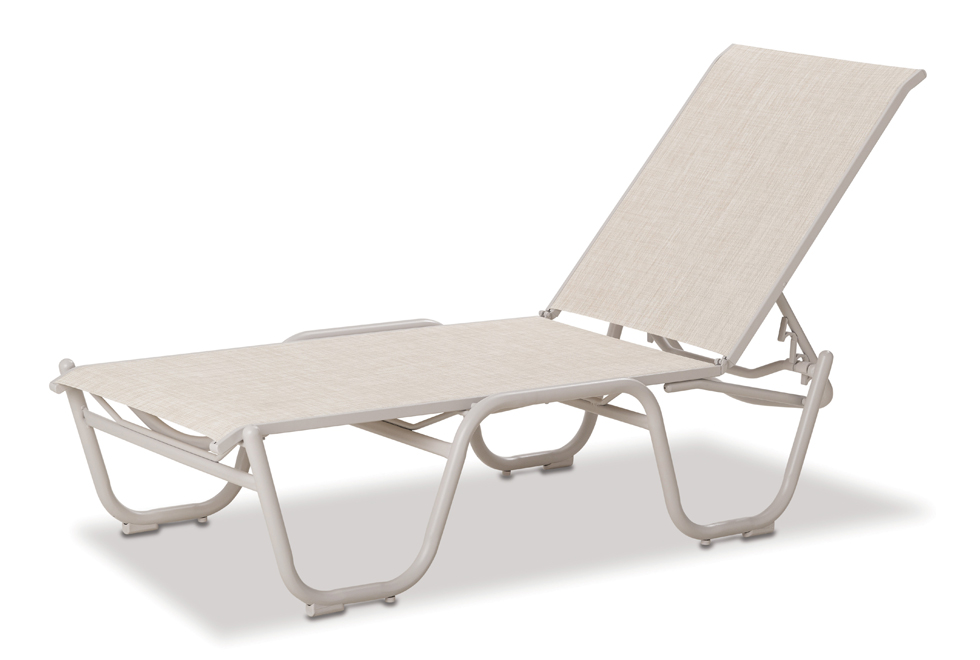 Four Position Stacking Armless Lay Flat Chaise