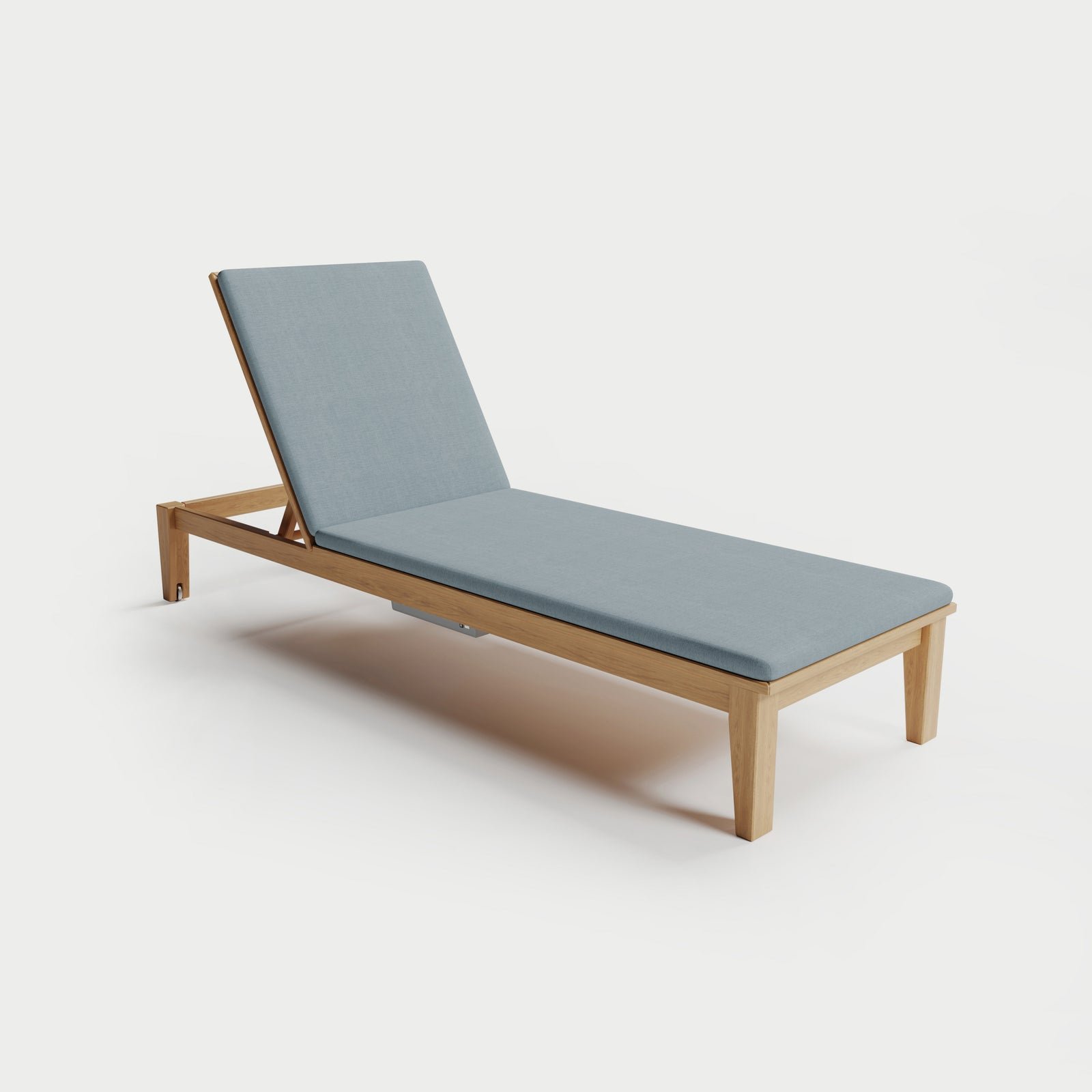 Solerno Heated Teak Chaise Lounge