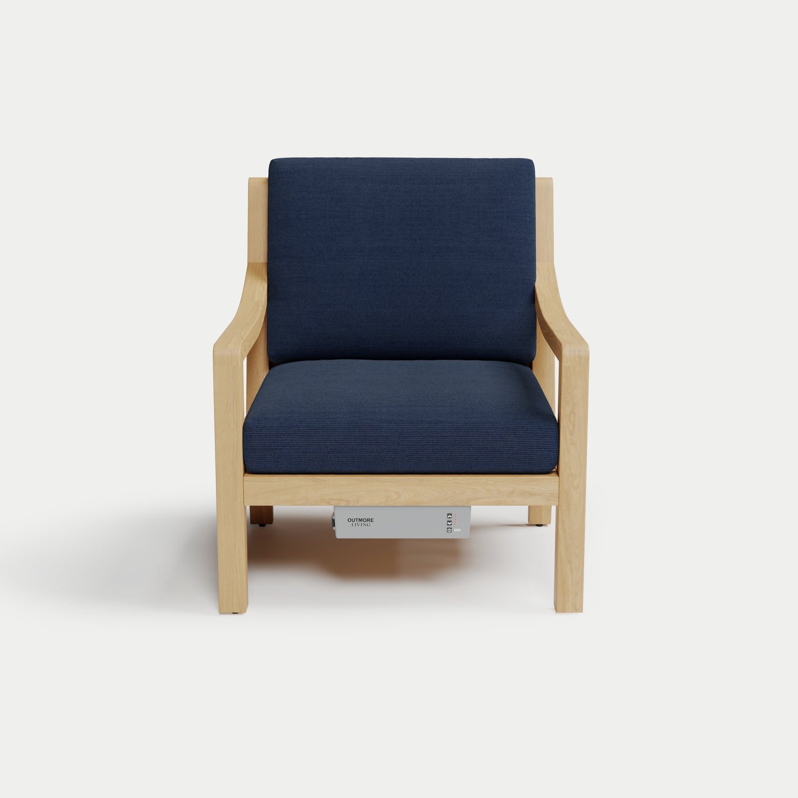 Solerno Heated Teak Lounge Chair