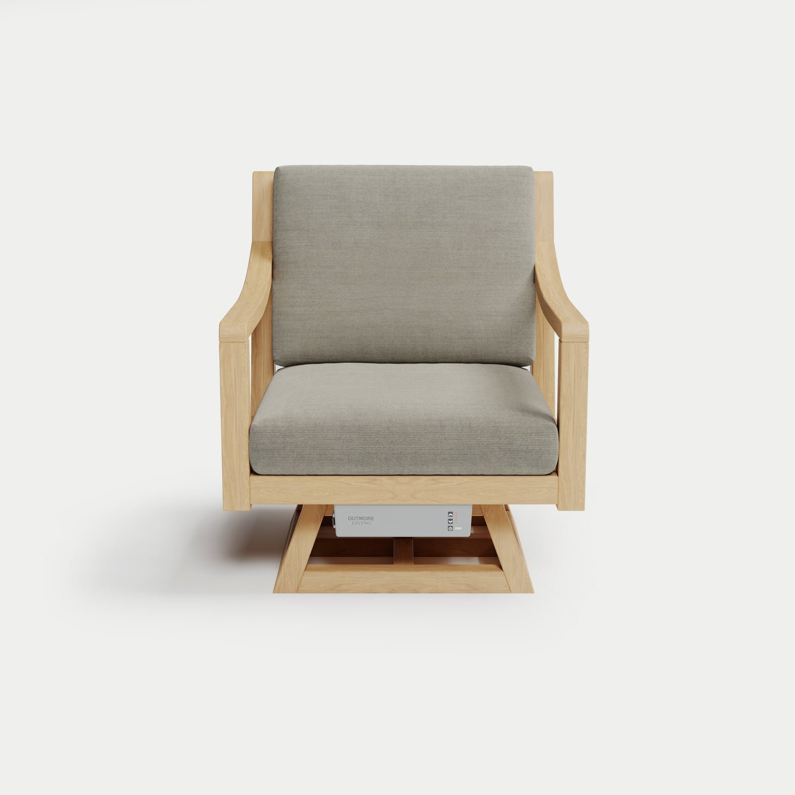 Solerno Heated Teak Swivel Chair