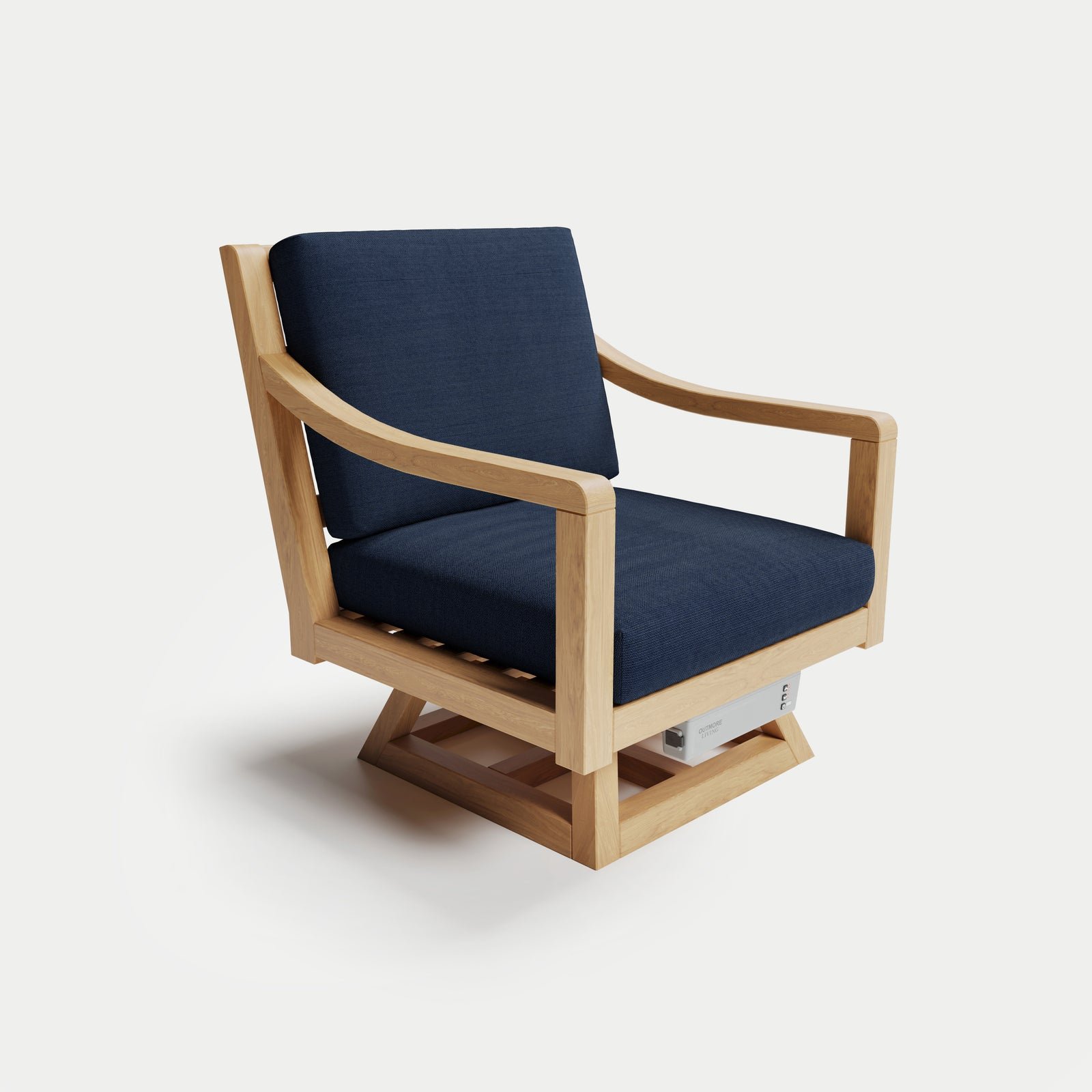 Solerno Heated Teak Swivel Chair