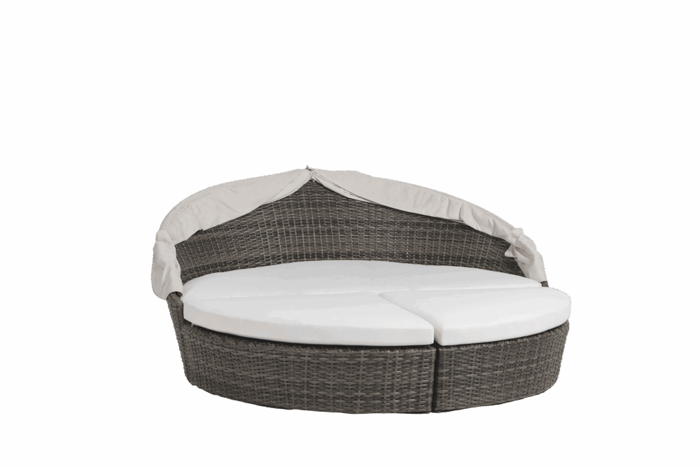 Coral Gables Round Daybed W/sunbrella Canopy