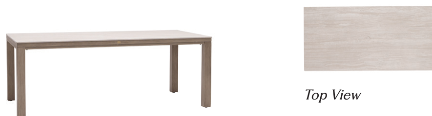 Laguna 71"x36" Rect S' Stone Dining Table w/UH