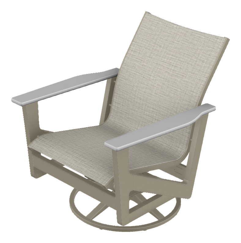 Chat Height Swivel Rocker w/ Polymer Arms