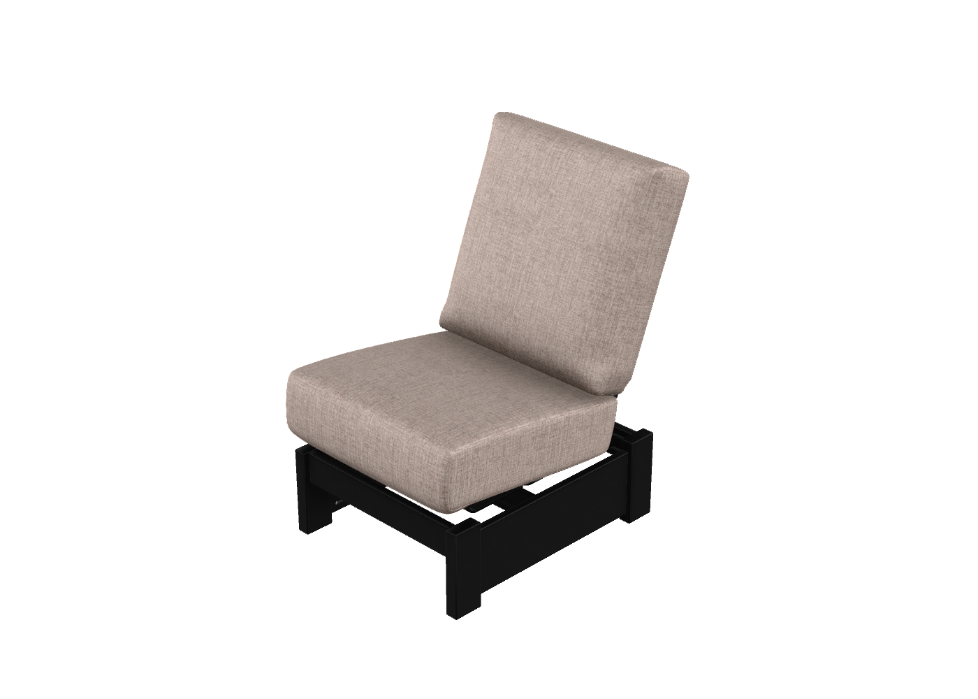 Armless Single Seat Hidden Motion Section