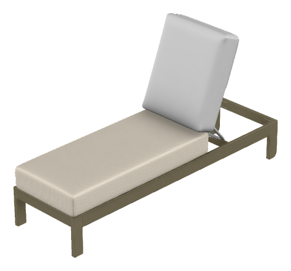 Three-Position Lay Flat Armless Chaise