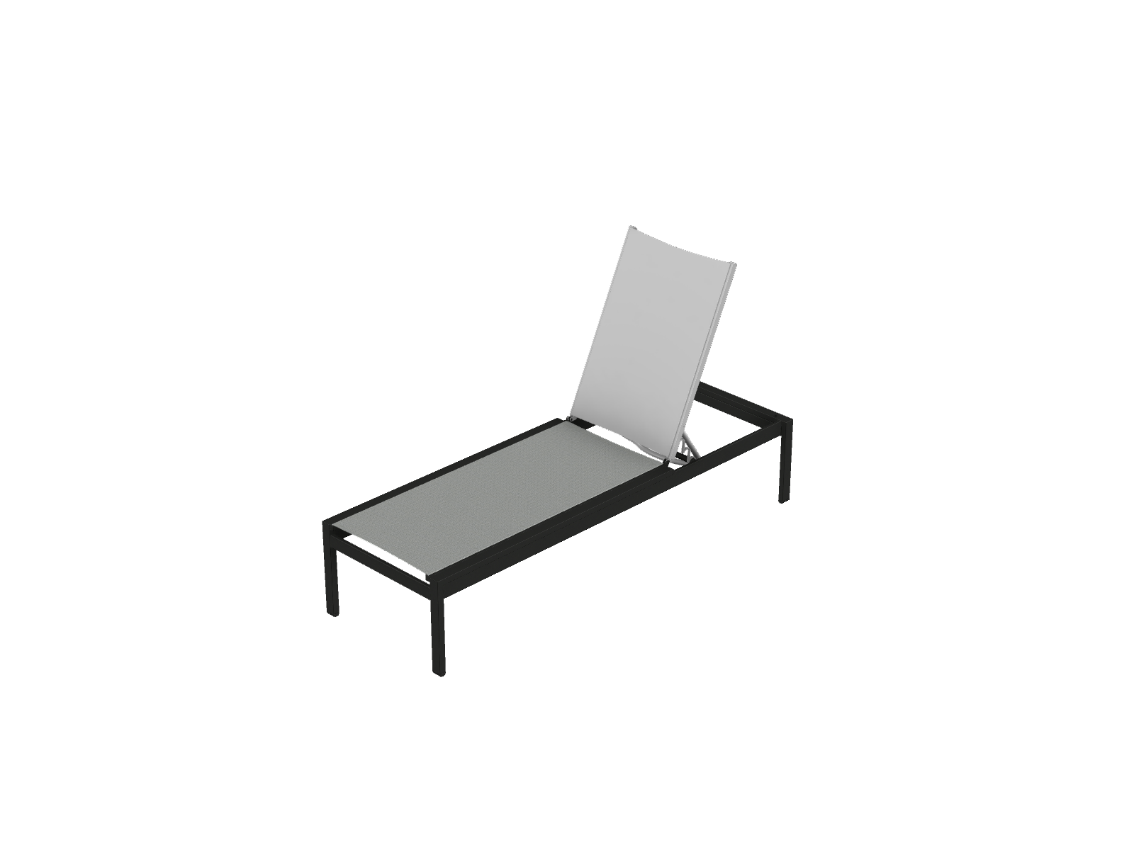 Stacking Armless Lay Flat Chaise