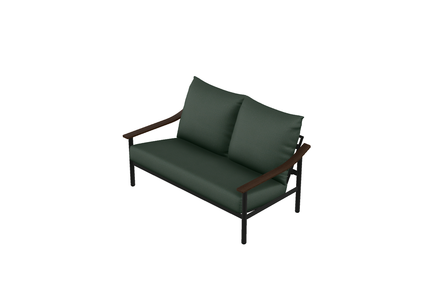 Two-Seat Loveseat w/ Polymer Arms