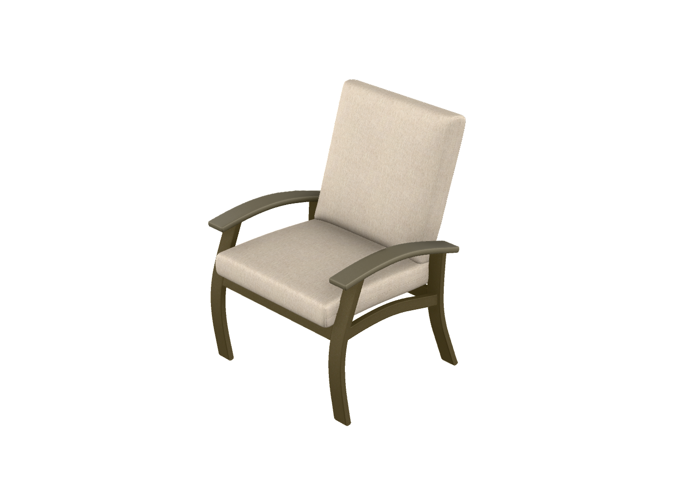 Cafe Arm Chair w/ Polymer Accents