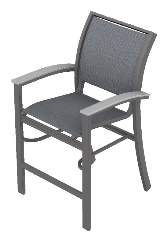 Stacking Balcony Height Cafe Chair w/ Polymer Accents