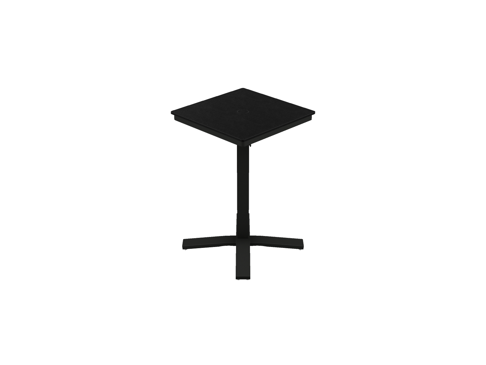 24" Square Balcony Height Pedestal Table w/ hole