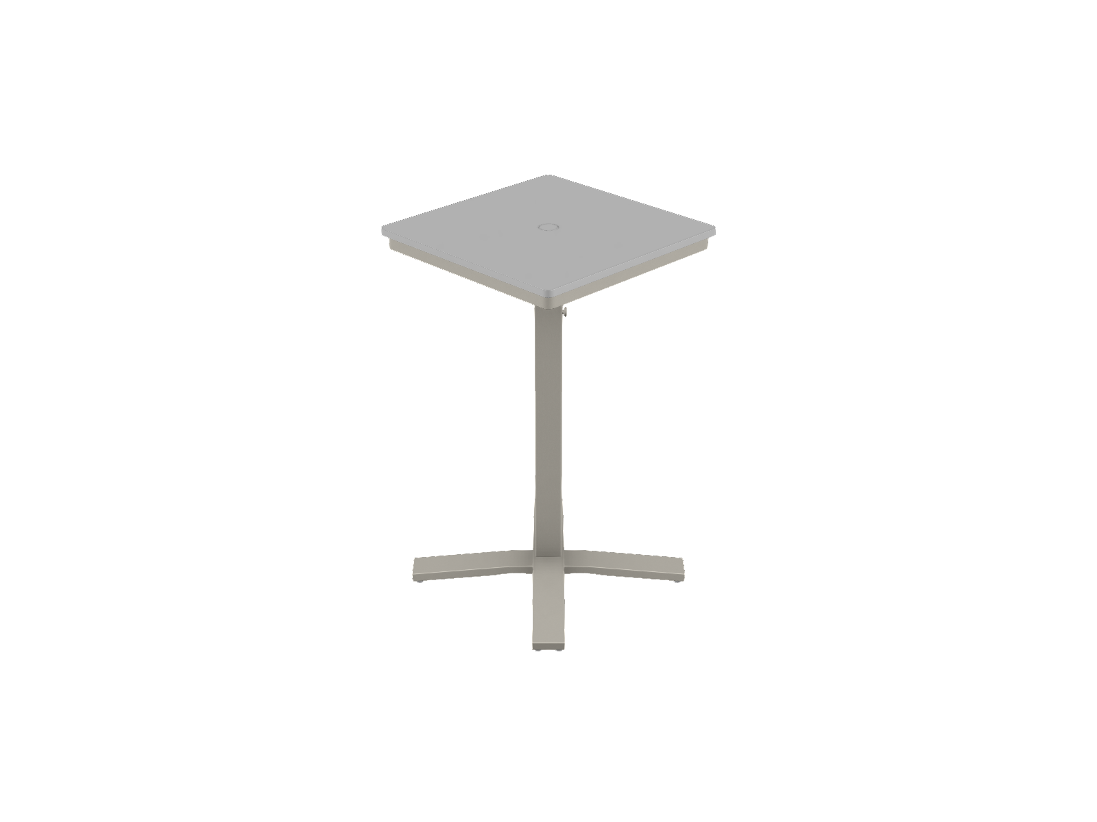24" Square Bar Height Pedestal Table w/ hole
