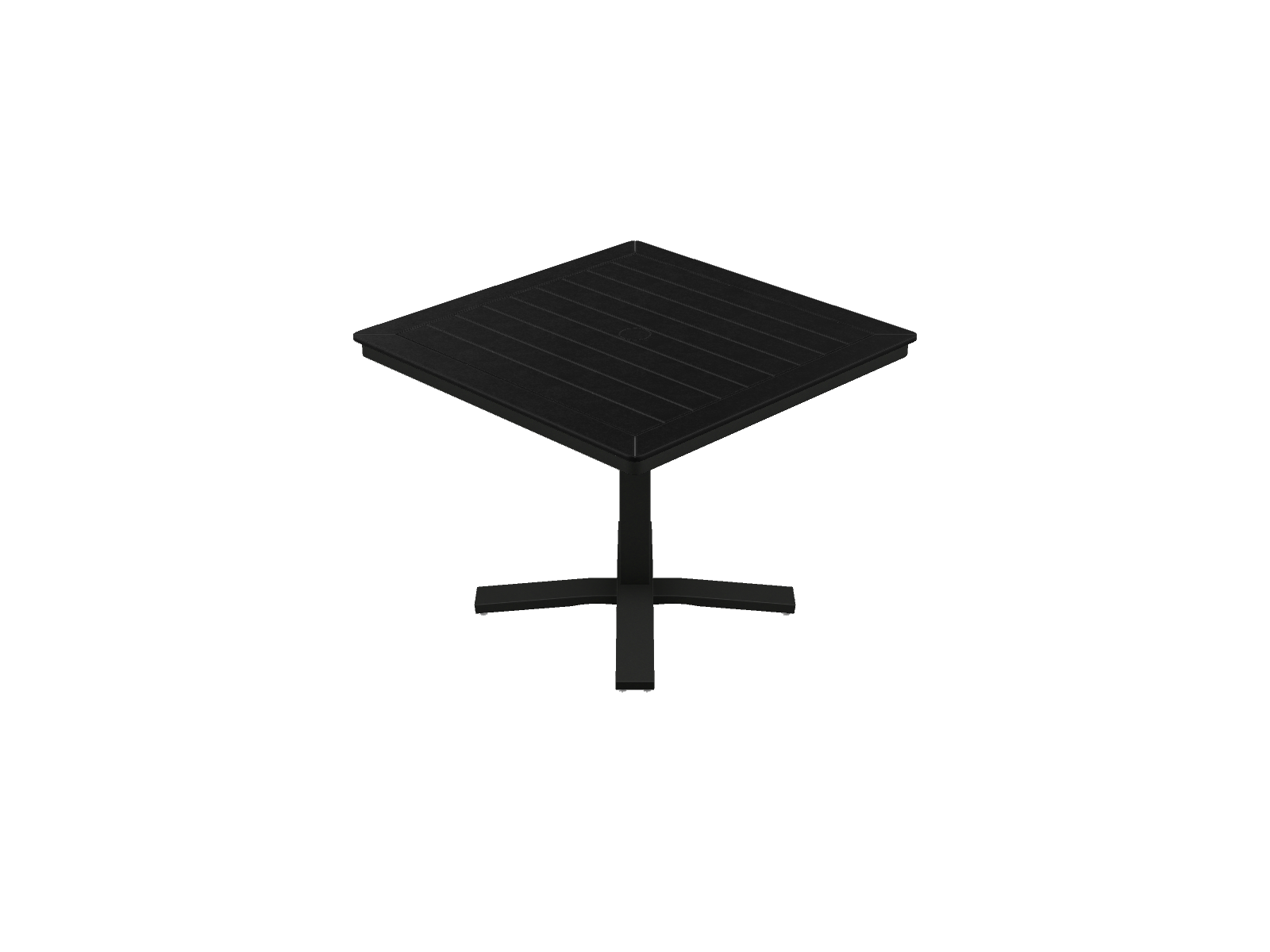 36" Square Dining Height Pedestal Table w/ hole