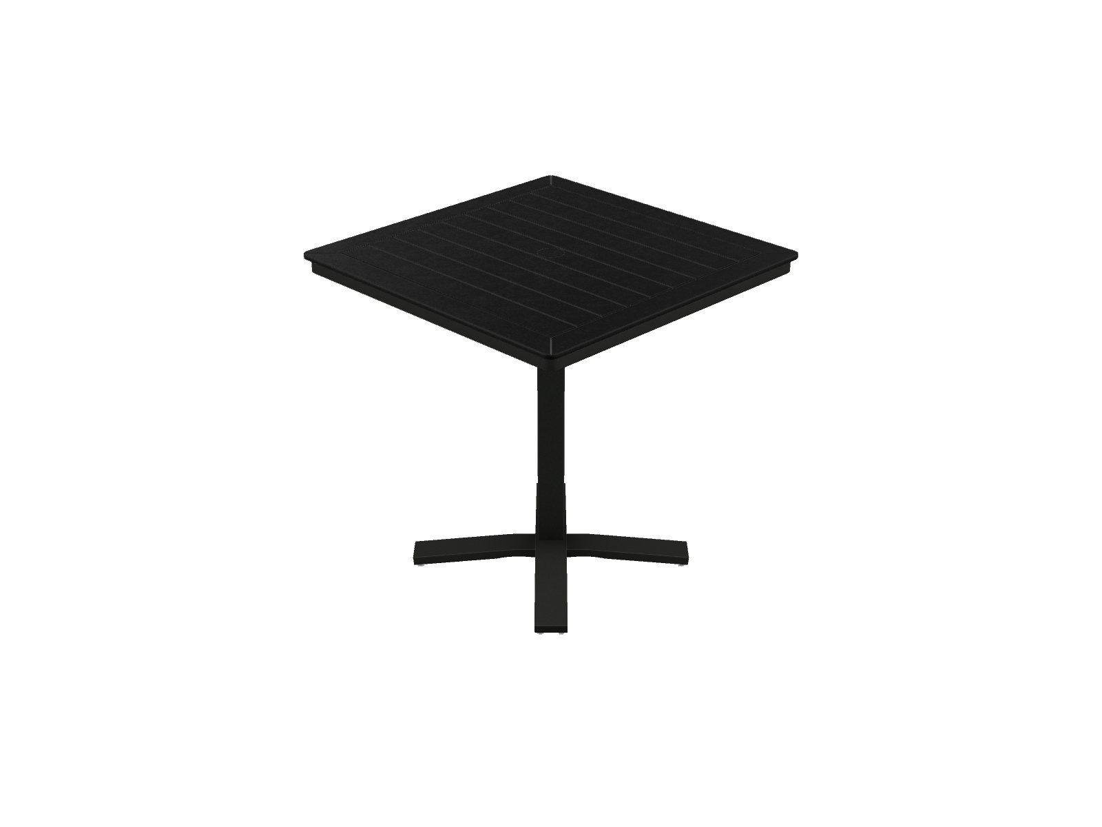 36" Square Balcony Height Pedestal Table w/ hole