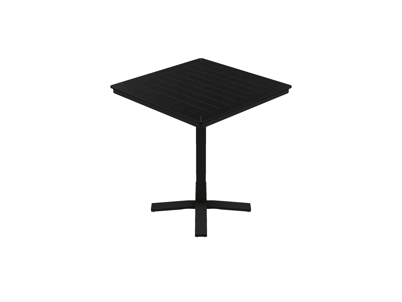 36" Square Bar Height Pedestal Table w/ hole