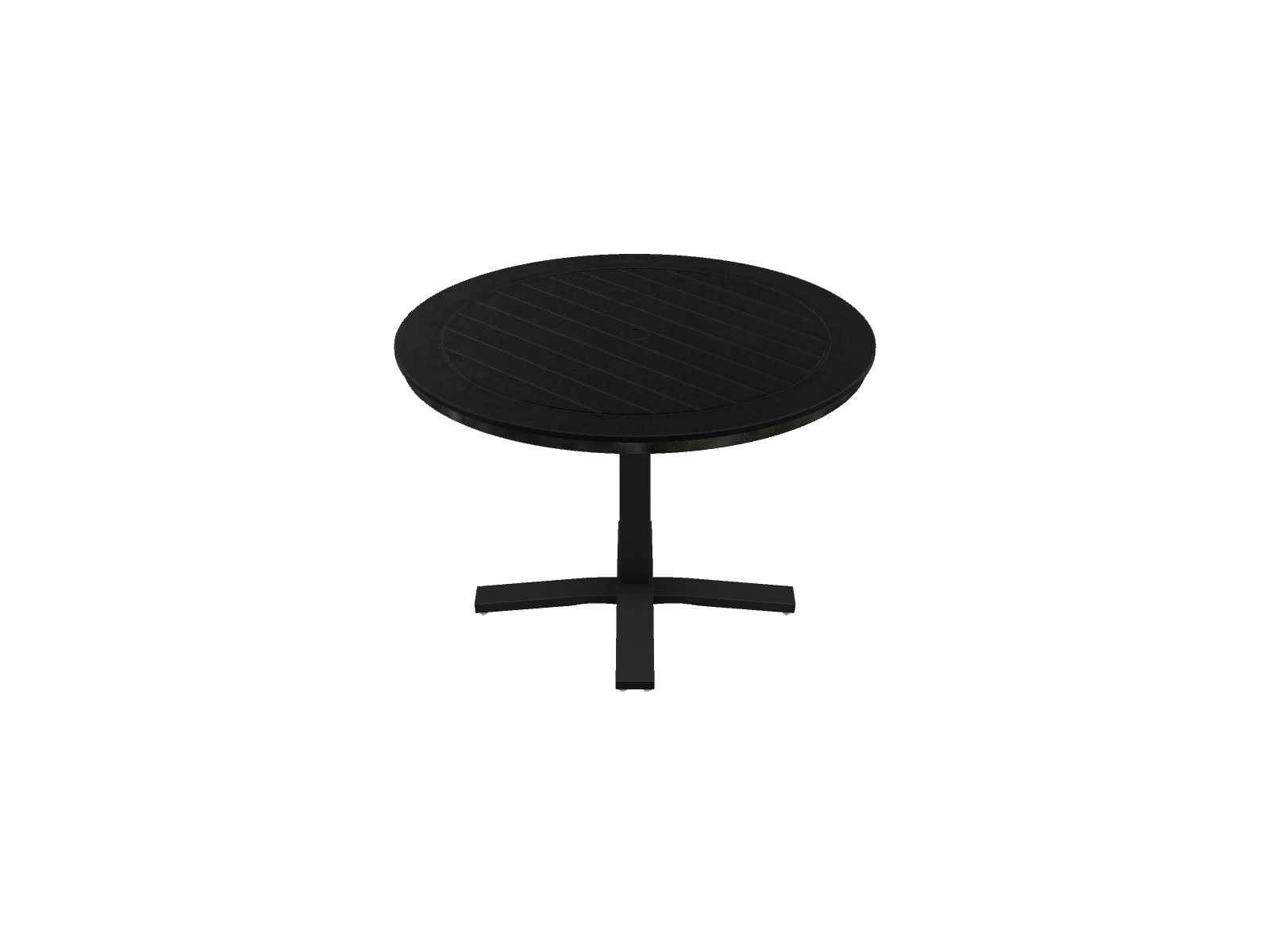 42" Round Dining Height Pedestal Table w/ hole
