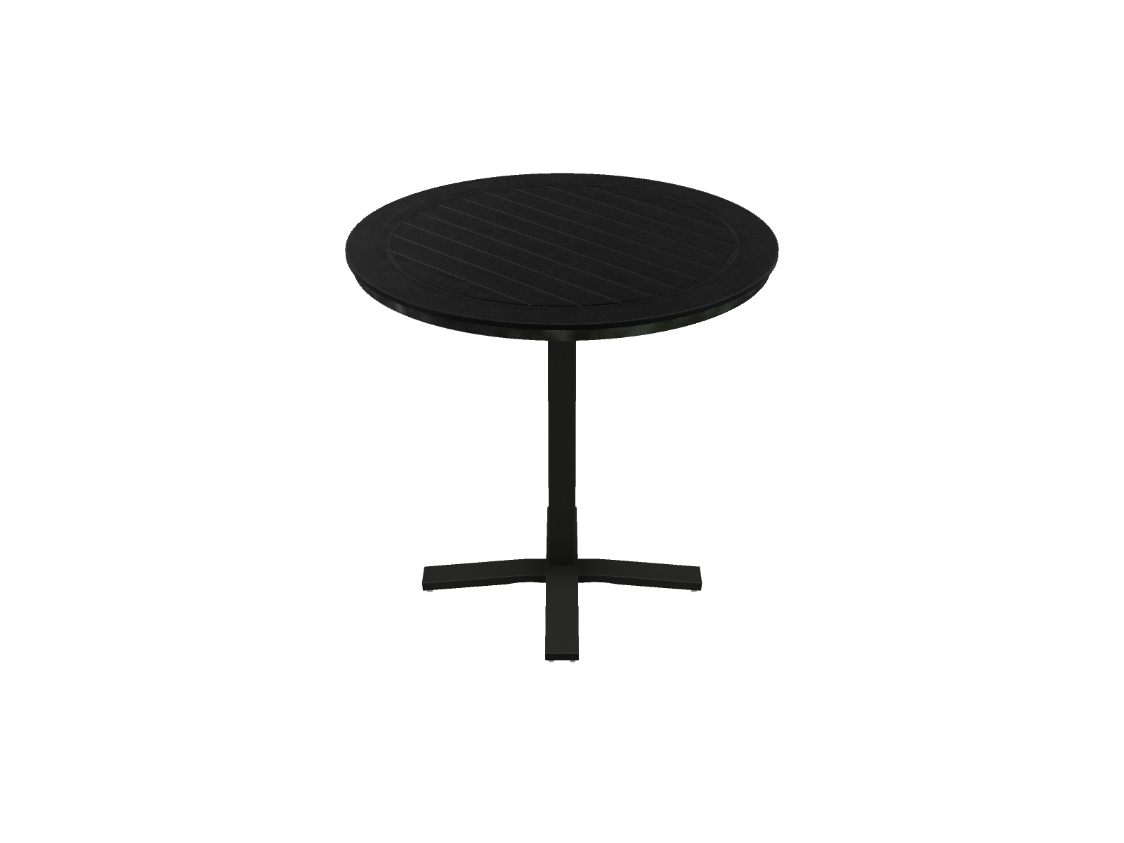 42" Round Bar Height Pedestal Table w/ hole
