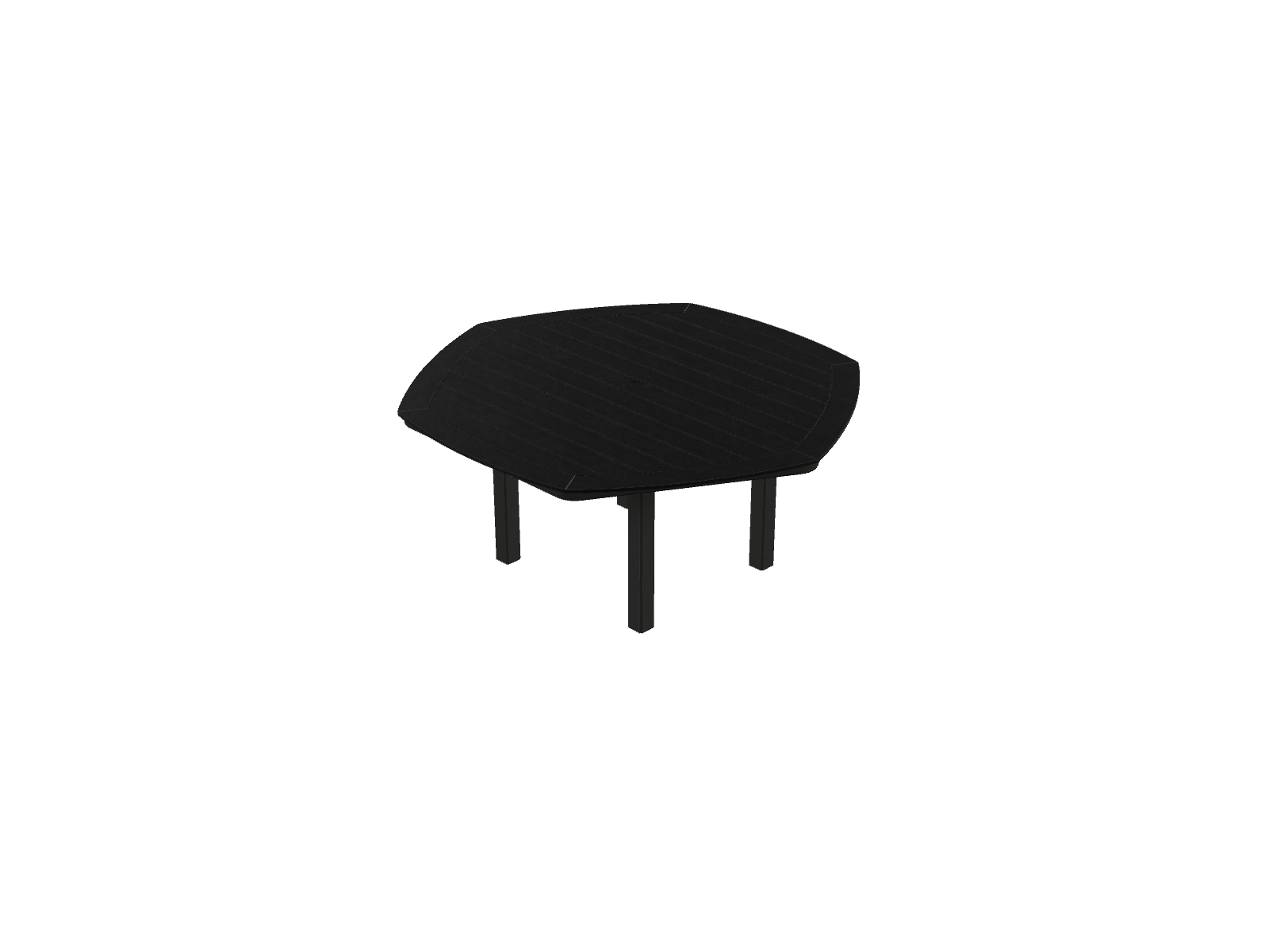 62" Hexagonal Dining Height Table w/ hole