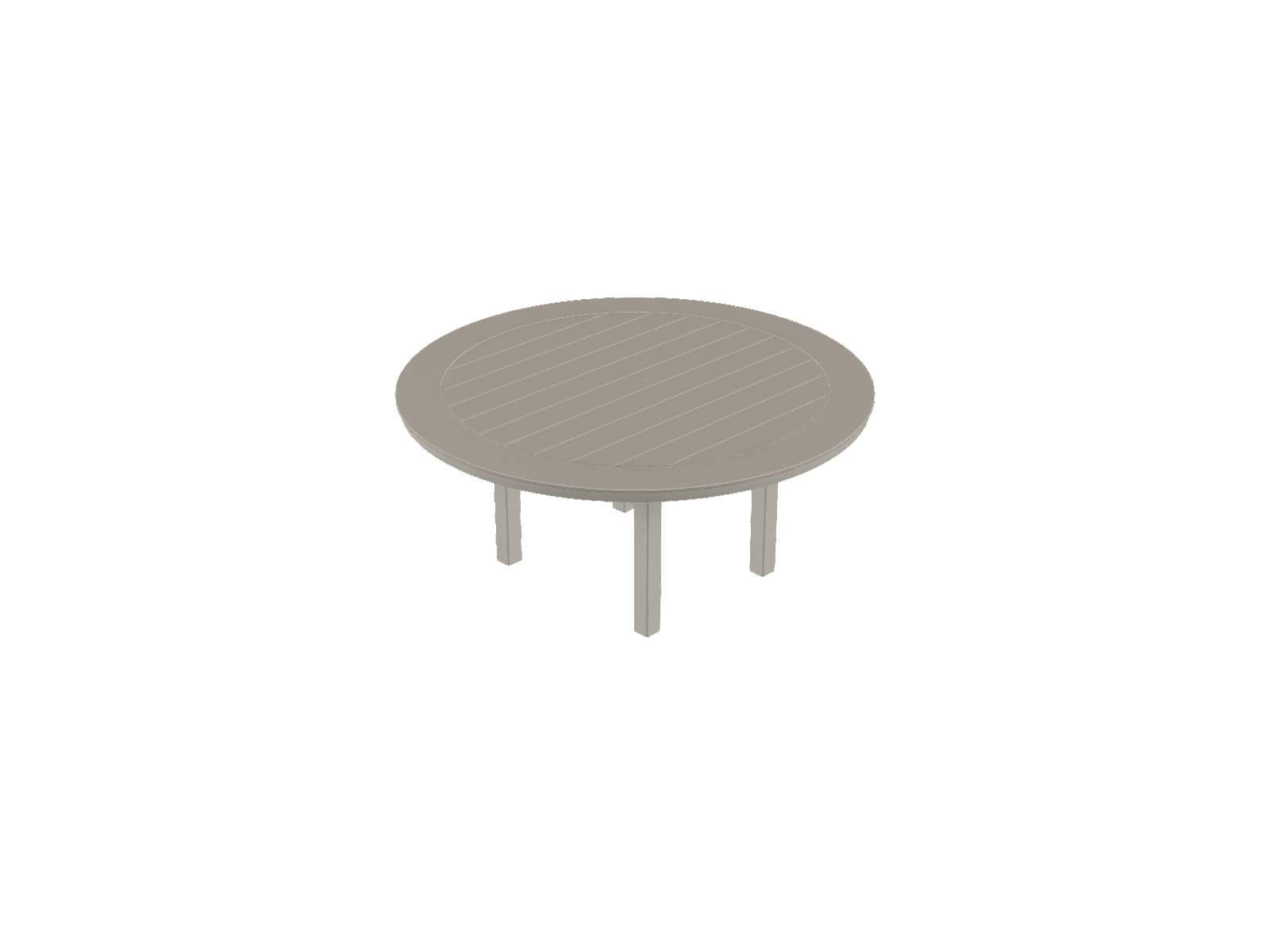 64" Round Dining Height Table w/ hole