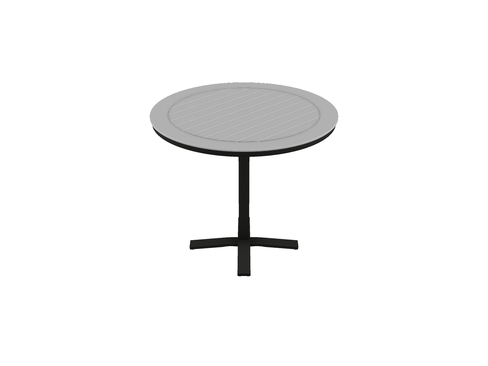 48" Round Bar Height Pedestal Table w/ hole
