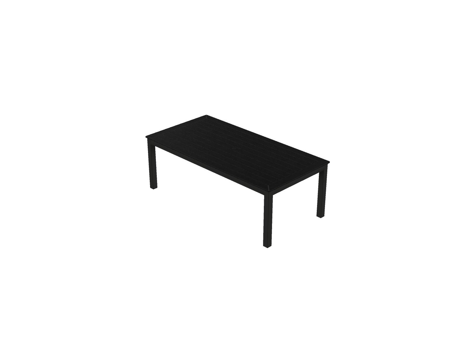 42" x 84" Rectangular Dining Height Parson Table w/ hole