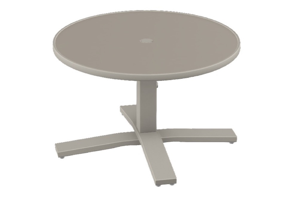 30" Round End Table Height Pedestal Table w/ hole