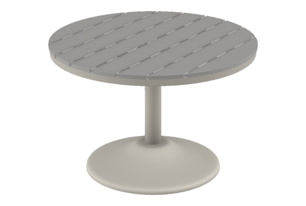 42" Round Dining Height Weighted Pedestal Table w/ hole