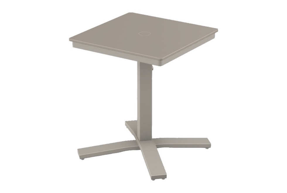 24" Square Dining Height Pedestal Table w/ hole