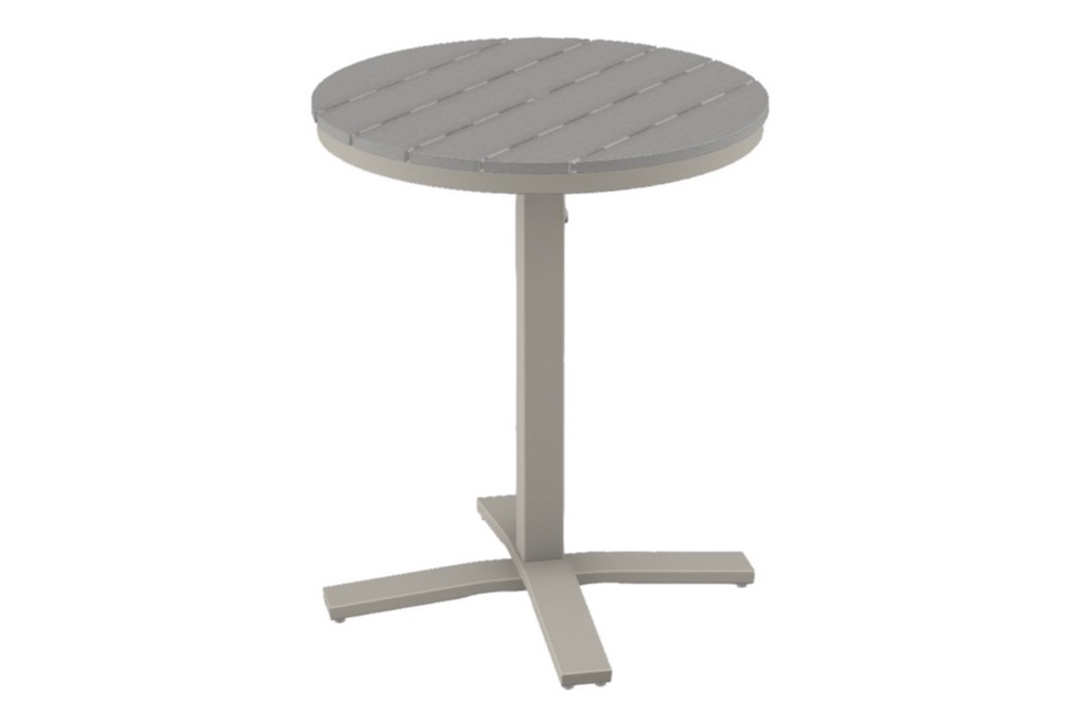 30" Round Balcony Height Pedestal Table w/ hole