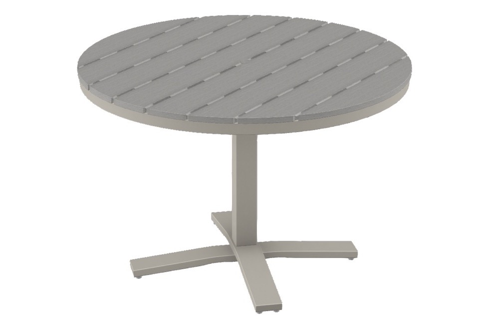42" Round Dining Height Pedestal Table w/ hole