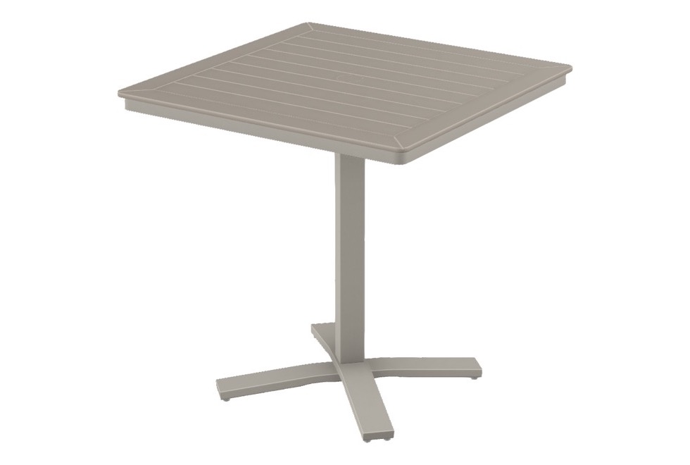 36" Square Balcony Height Pedestal Table w/ hole