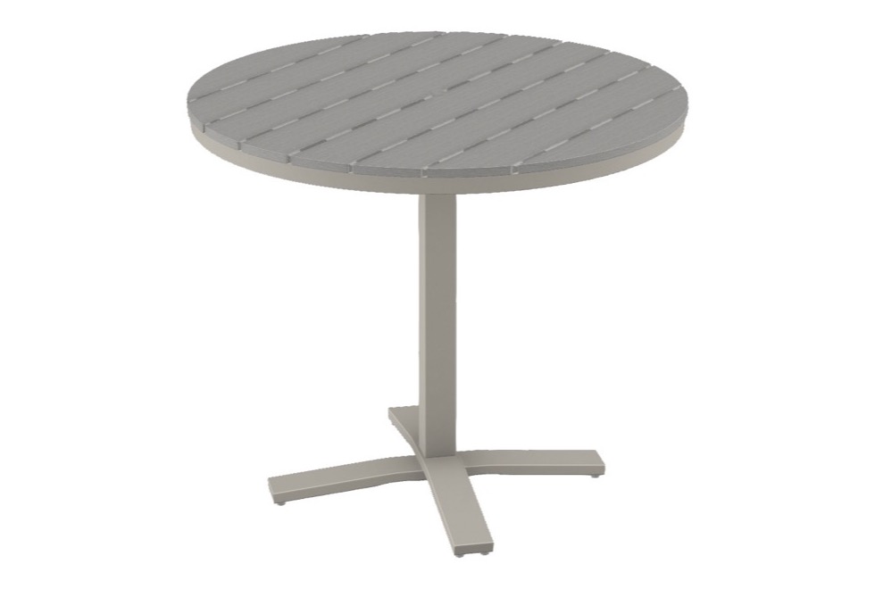 42" Round Balcony Height Pedestal Table w/ hole