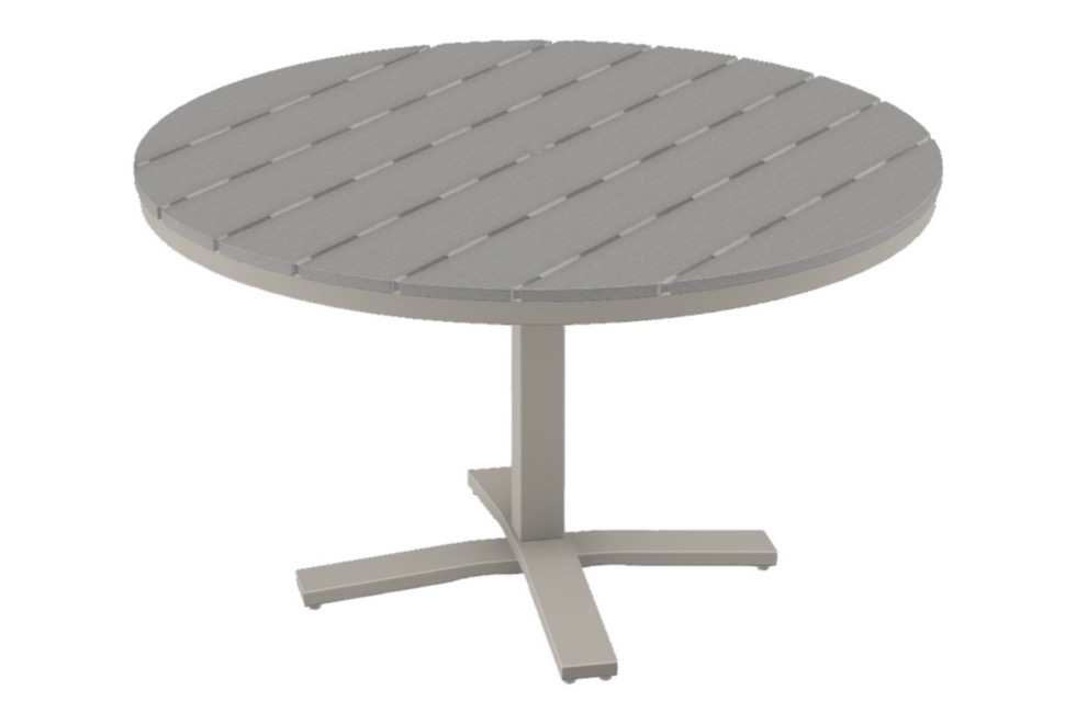 48" Round Dining Height Pedestal Table w/ hole