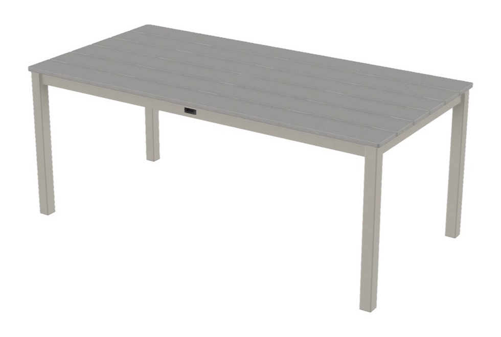 36" x 72" Rectangular Dining Height Parson Table w/ hole