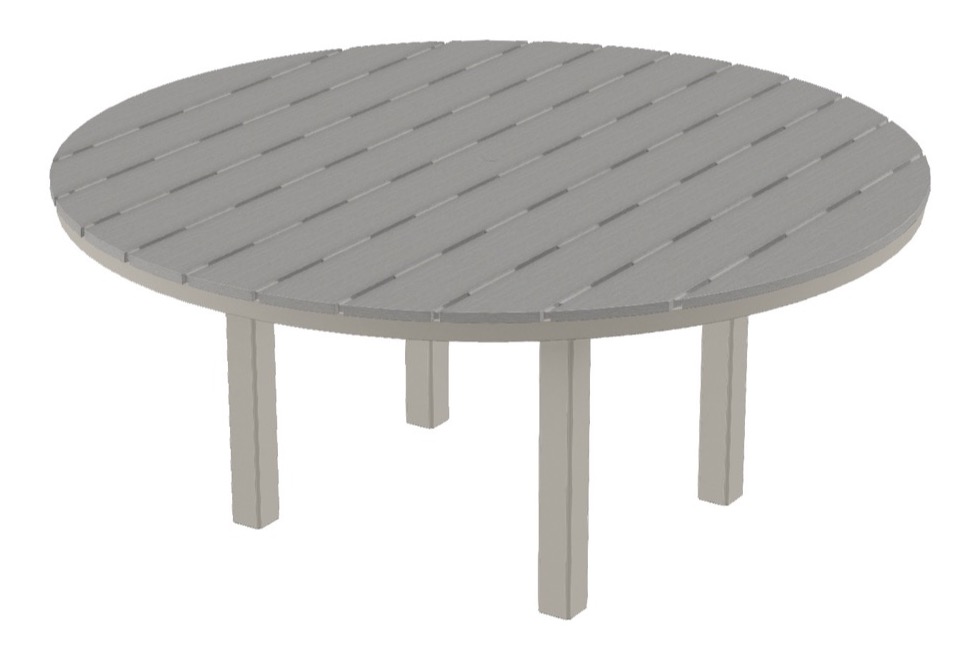 64" Round Dining Height Table w/ hole