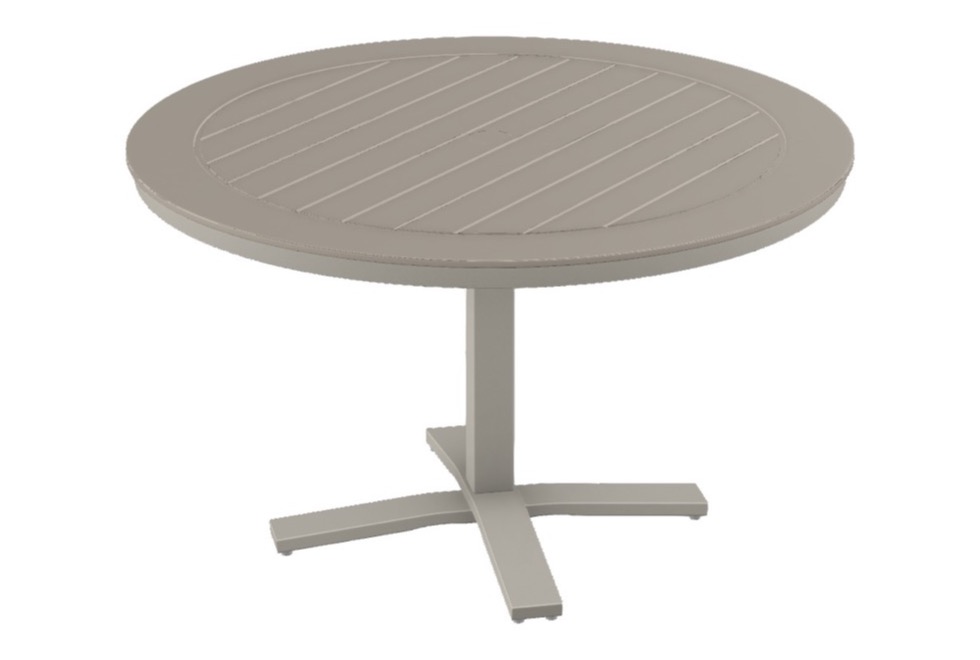 48" Round Dining Height Pedestal Table w/ hole