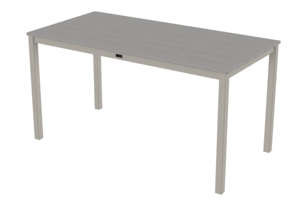 36" x 72" Rectangular Balcony Height Parson Table w/ hole