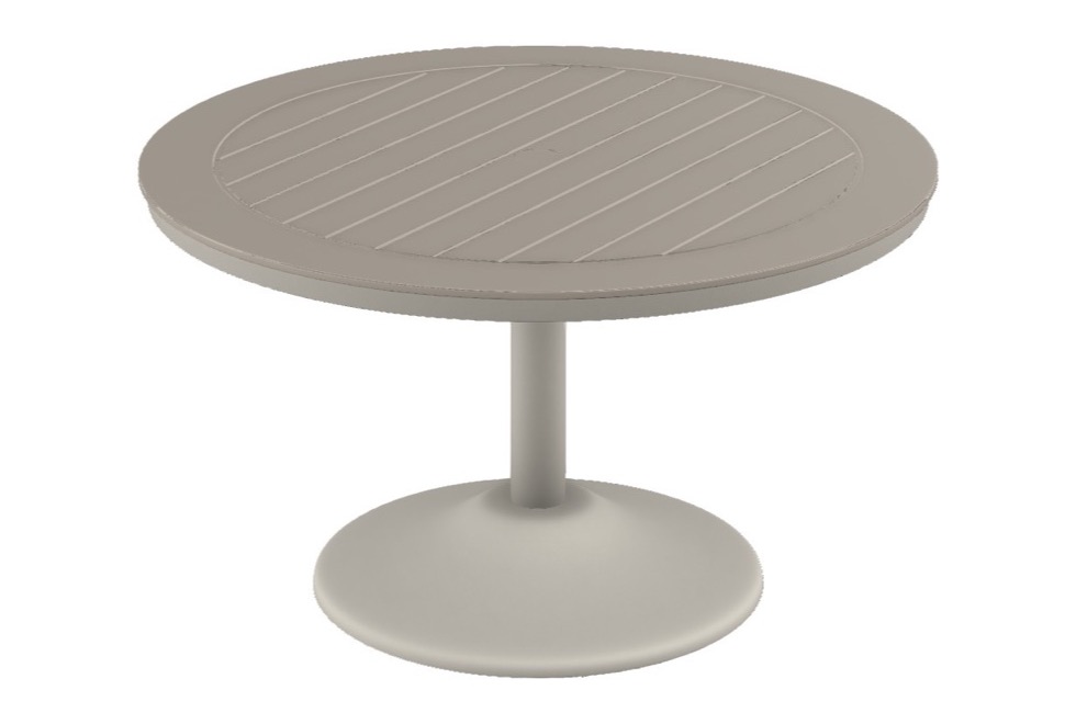 48" Round Dining Height Weighted Pedestal Table w/ hole