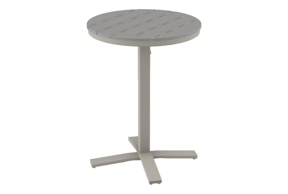 30" Round Bar Height Pedestal Table w/ hole