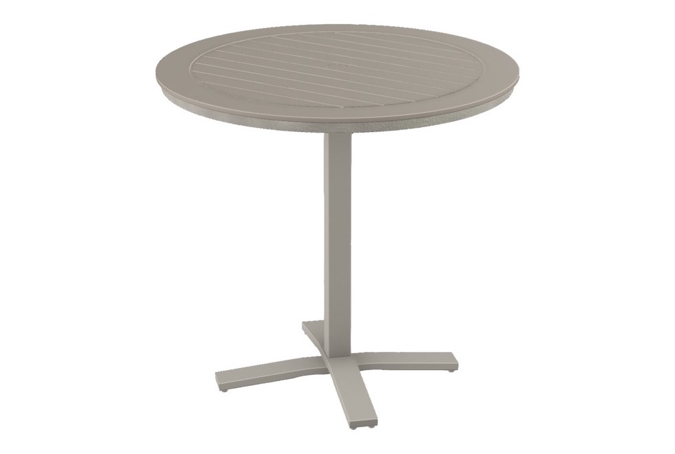 42" Round Bar Height Pedestal Table w/ hole