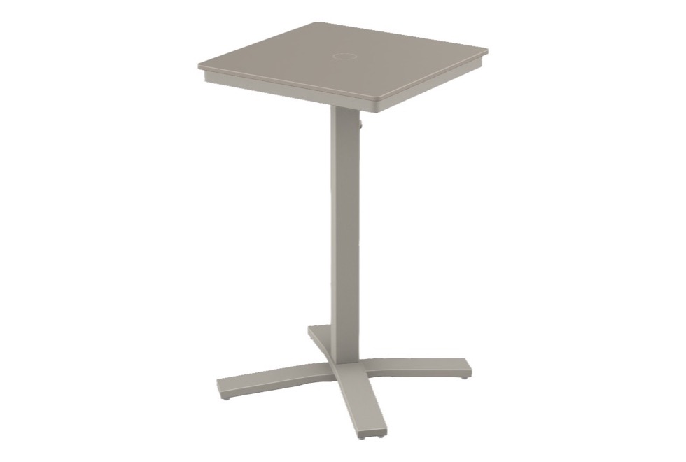 24" Square Bar Height Pedestal Table w/ hole